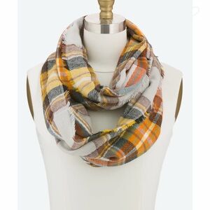 Plaid Infinity Scarf - Multicolor